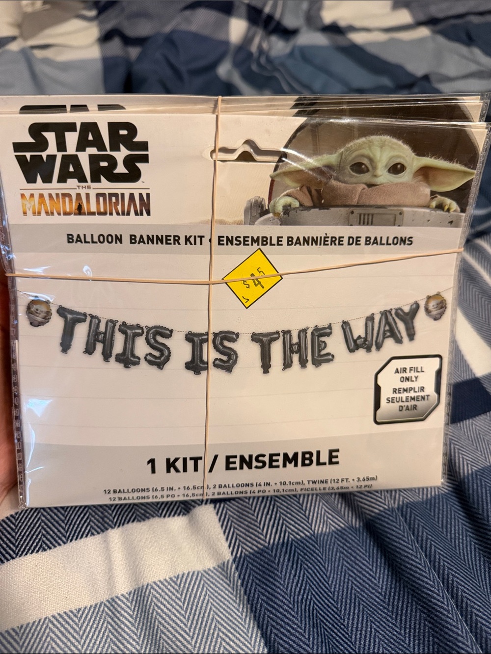 Star Wars The Mandalorian "This Is The Way" Balloon Banner Kit - Silver